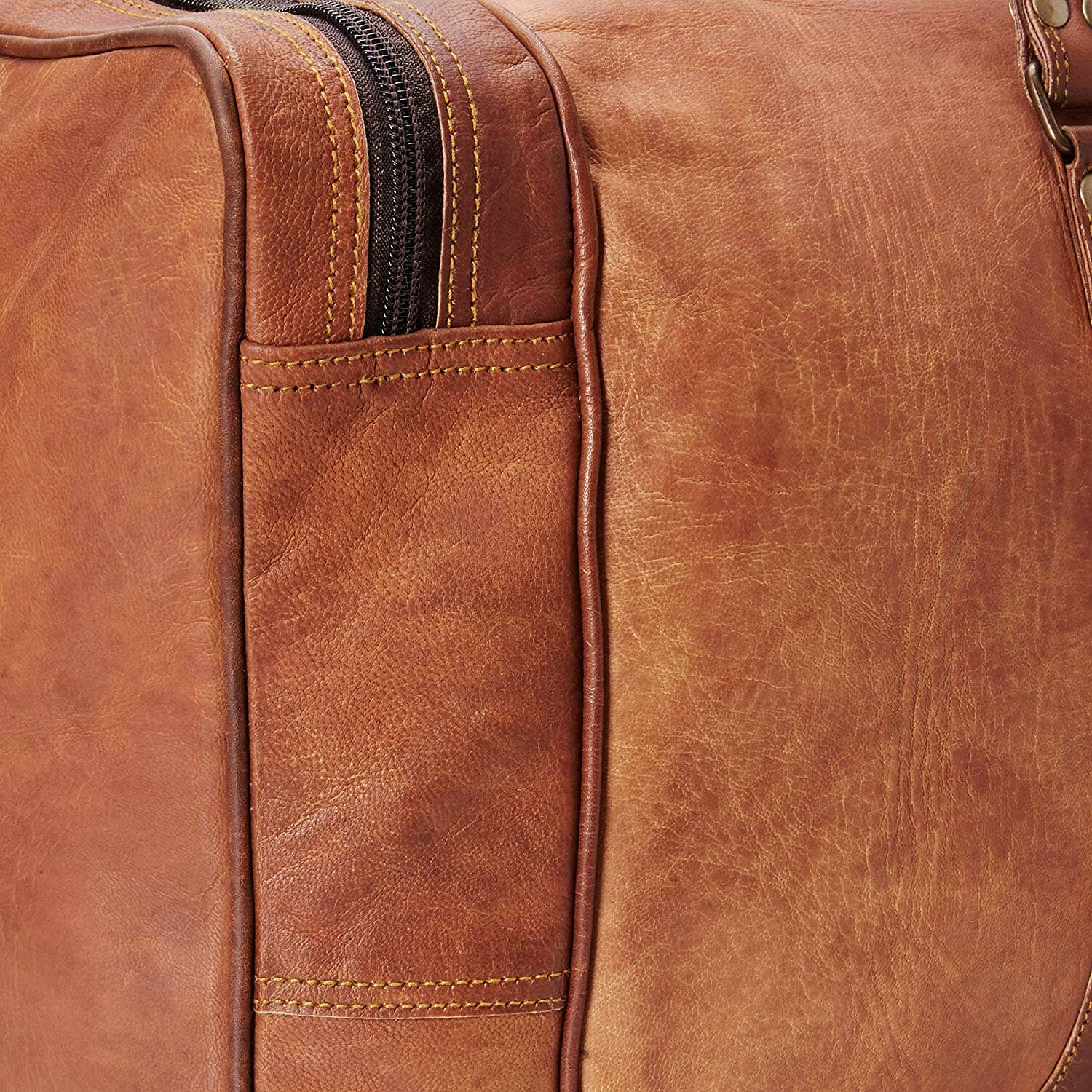 leather duffle
