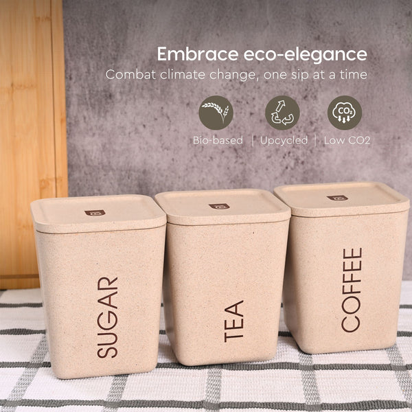 Earth Friendly Kitchen Storage Jars & Containers | Set of 3