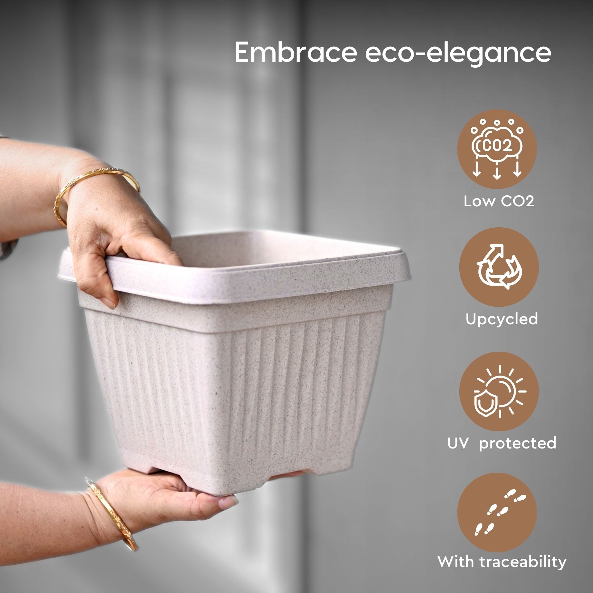 Earth Friendly Planters Bella Square image 5