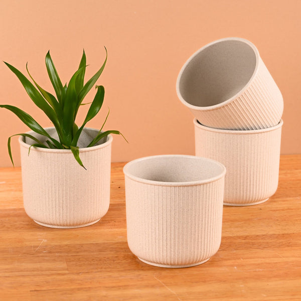 Earth Friendly Statement Pot 4 Inch Planters | Set of 4