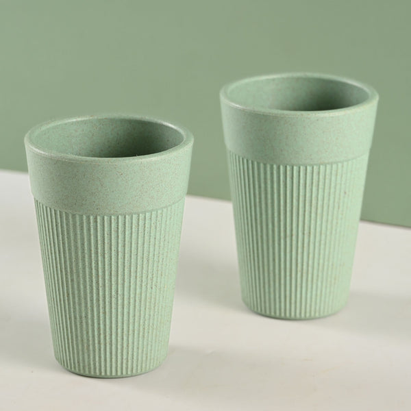 Earth Friendly Unbreakable Lassi Tumbler Drinking Glass Set of 2 | 350 ml