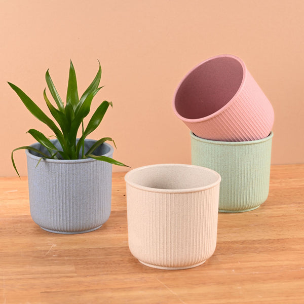 Earth Friendly Statement Pot 4 Inch Planters | Set of 4