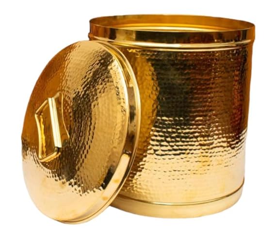 Pure Brass Storage Pawali Traditional Container Brass Container Brass Storage Box