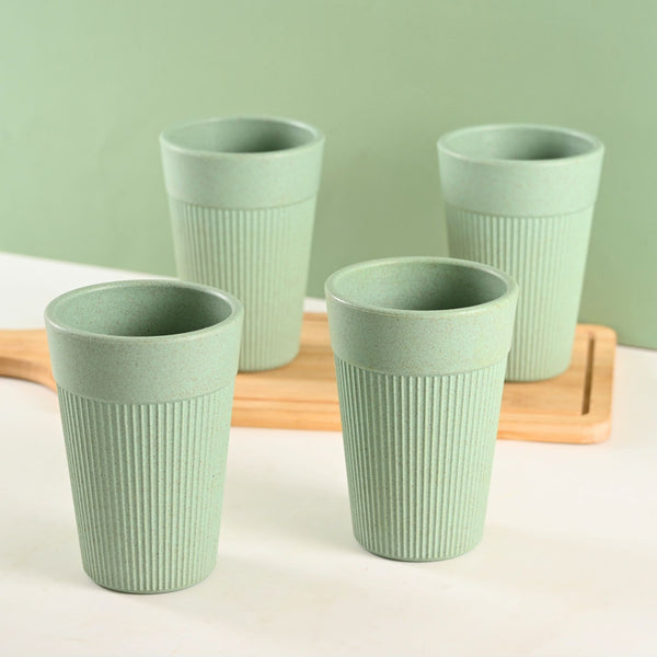 Earth Friendly Unbreakable Lassi Tumbler Drinking Glass Set of 4 | 350 ml