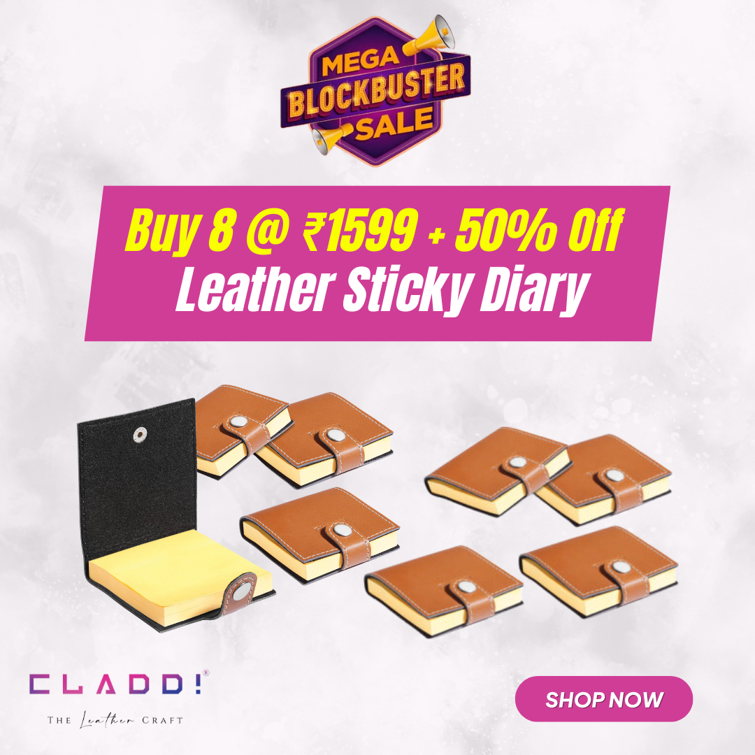8 Leather Sticky Diary- Best Seller