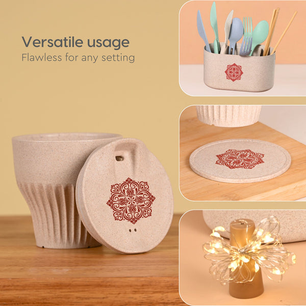 Earth Friendly Gifts | Mandala Printed Mug and Coasters Set