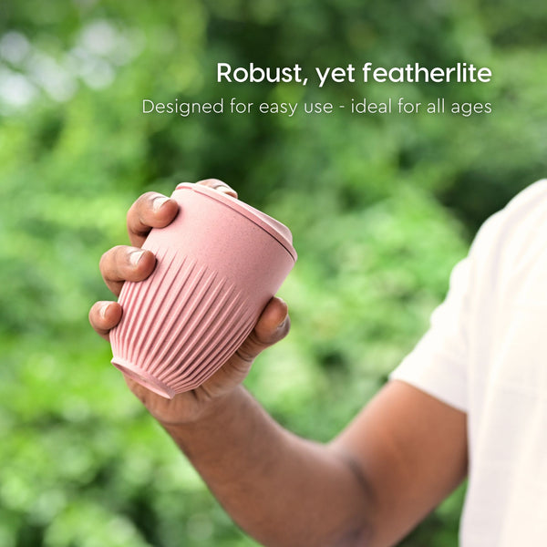 Retro Coffee Mug with Lid – Set of 4 | 350 ml