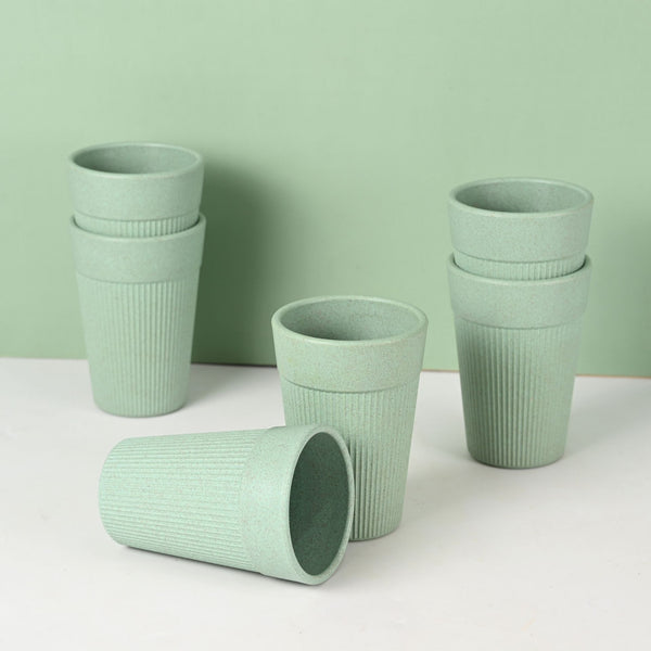 Earth Friendly Unbreakable Lassi Tumbler Drinking Glass Set of 6 | 350 ml