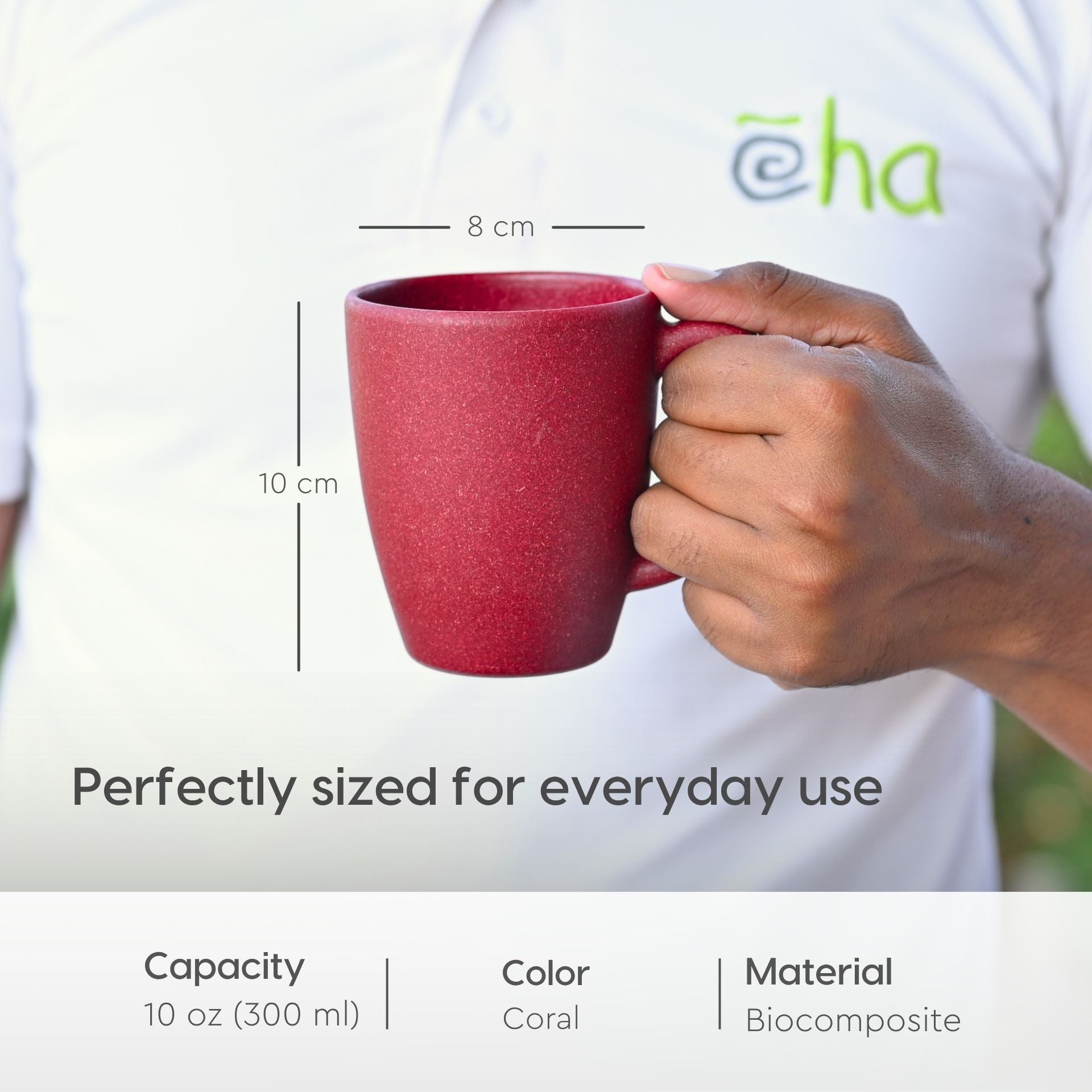 Classic Mug 300 ml | Unbreakable Mugs Made with Rice Husk & Bamboo Fibers