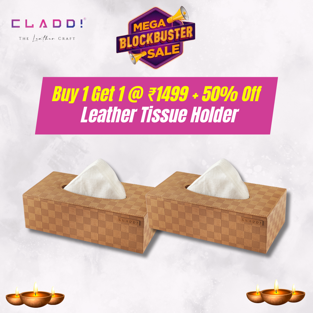 Luury Leather Tissue Box- Buy 1 Get 1