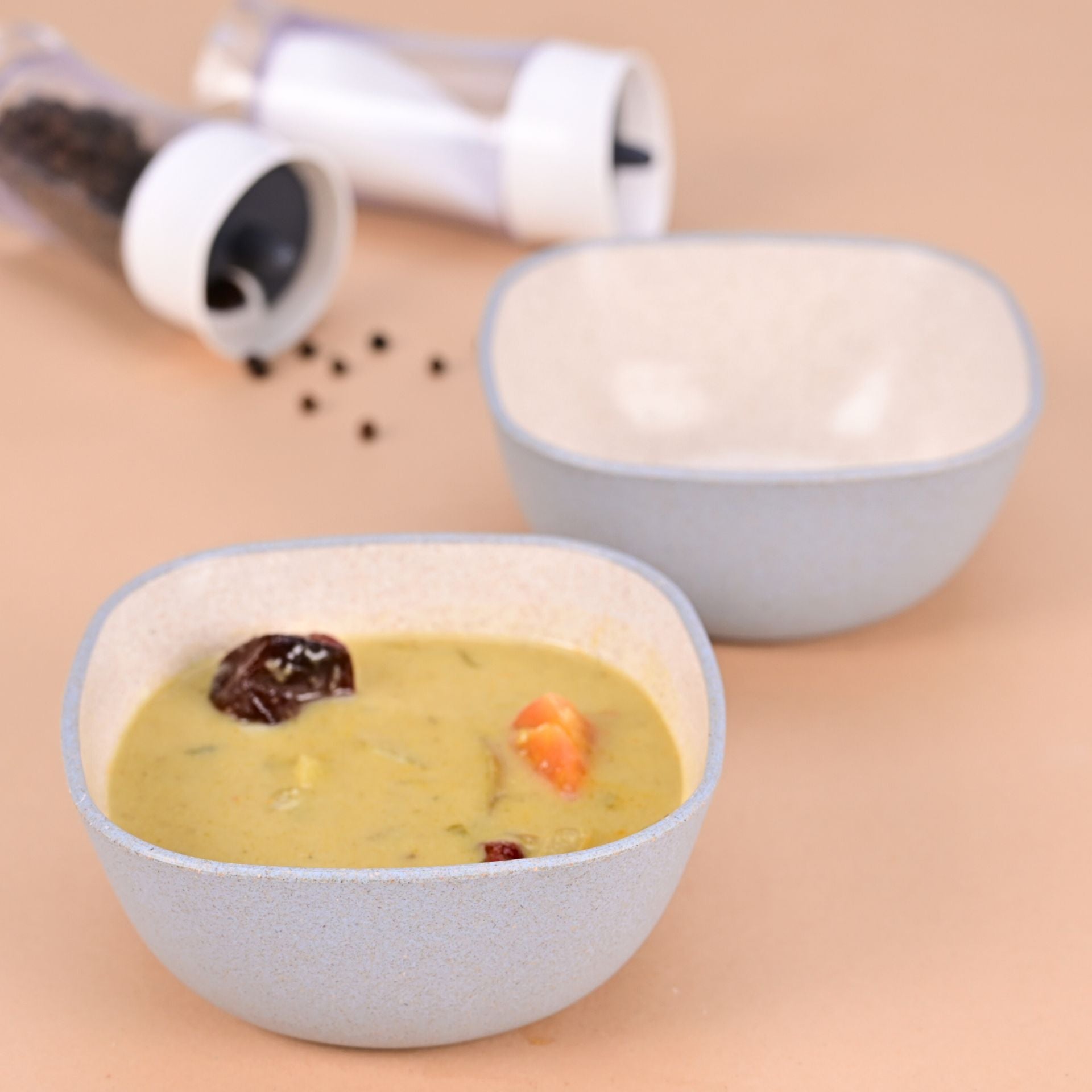 Soup Bowl 300 ml set of 2 | Earth friendly Unbreakable bowls Made with Bamboo Fibers & Rice Husk Fiber