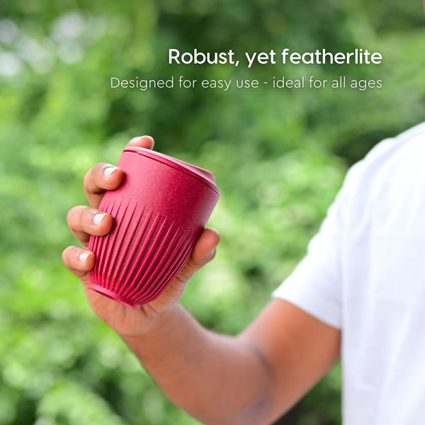 Retro Coffee Mug with Lid – Set of 2 | 350 ml