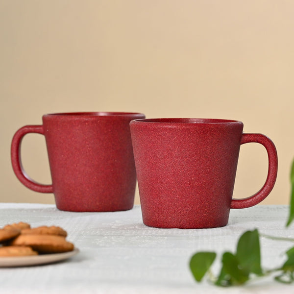 Earth friendly Majestic Mug 375 ml set of 2 | Eha Unbreakable mugs Made with Rice Husk & Bamboo Fibers