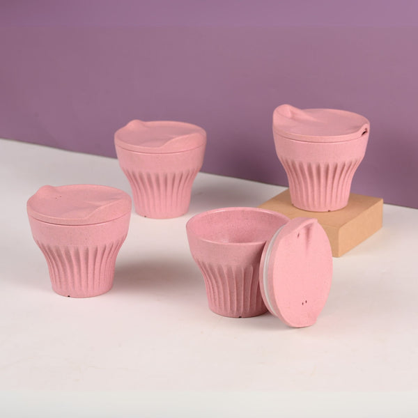 Earth Friendly Rafter Coffee Mug with Lid | Set of 4