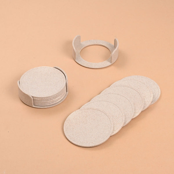 Earth Friendly Two Dockie Stand & Coasters Set of 12 | Coasters for Dining Table for Hot Pots