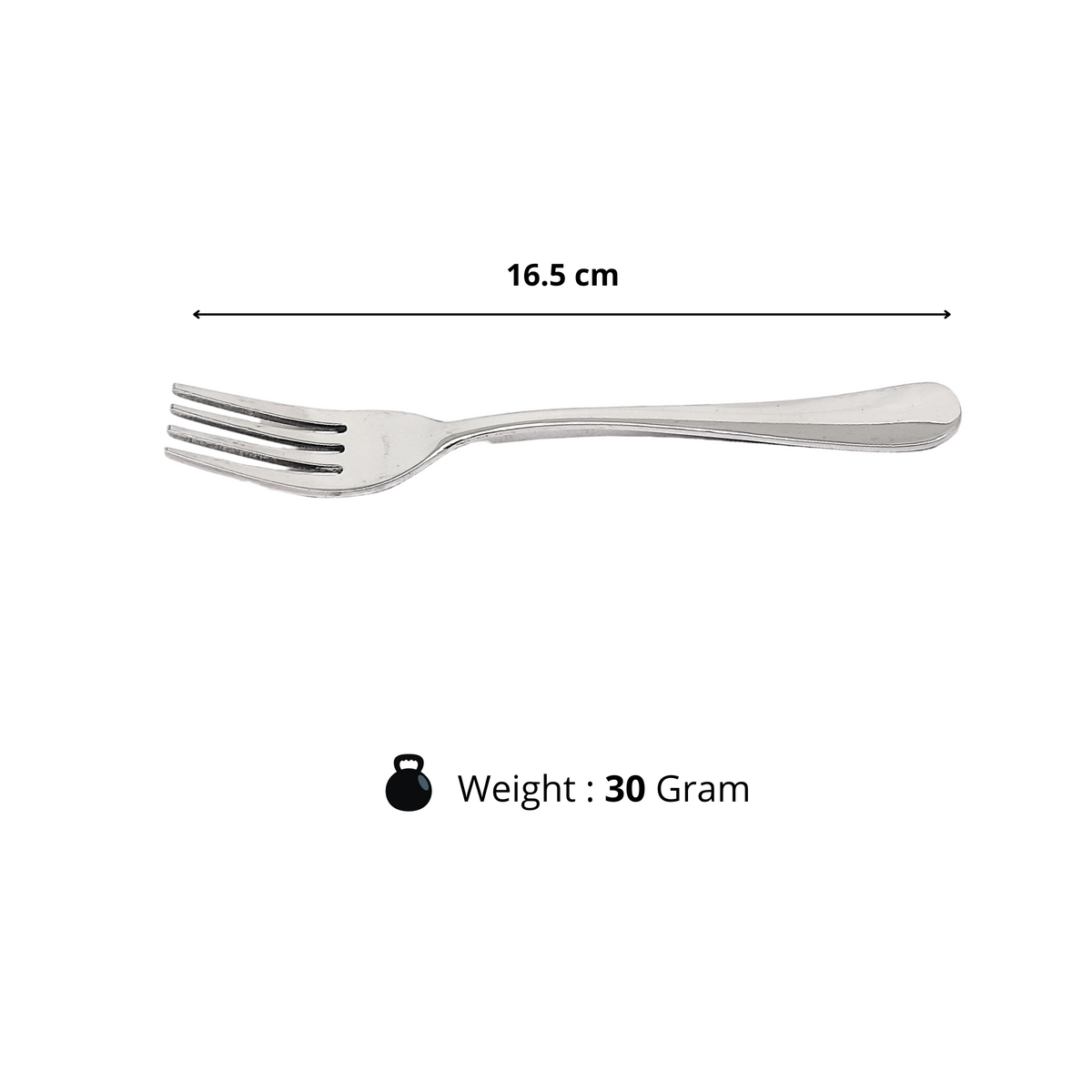 Dimensions of Stainless Steel Fork Set