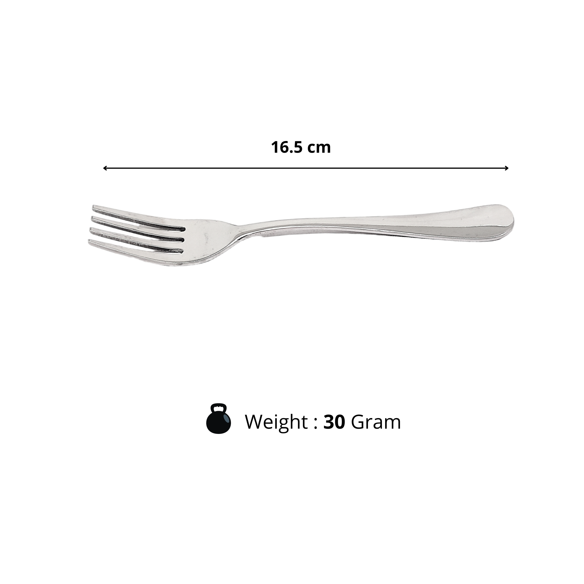 Dimensions of Stainless Steel Fork Set