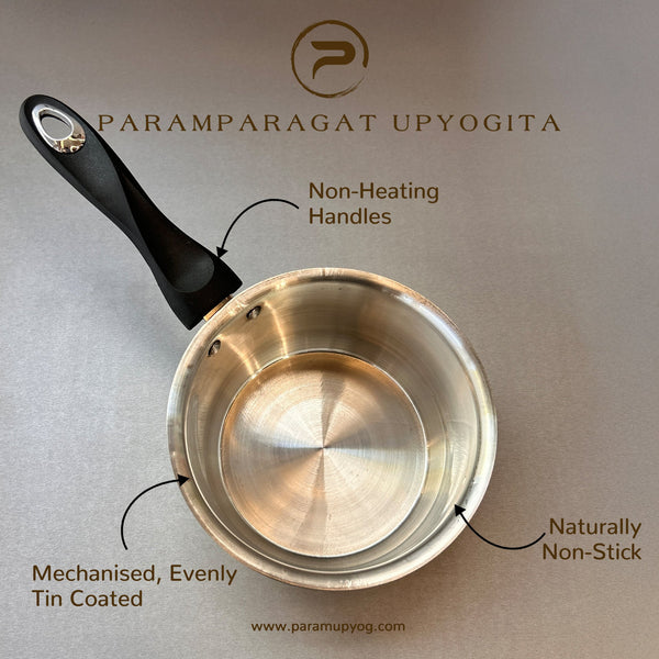 Paramparagat Upyogita Chaitanya Brass Saucepan 1.5 Liters