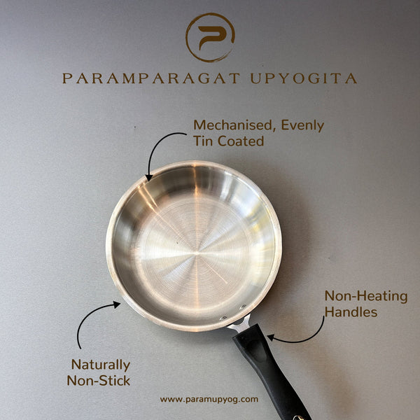 Paramparagat Upyogita Chaitanya Brass Frying Pan 1 Liters