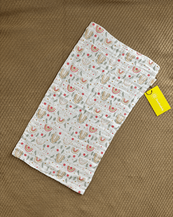 100% Muslin Cotton Hand Towels (25*50cms)Pack of 3