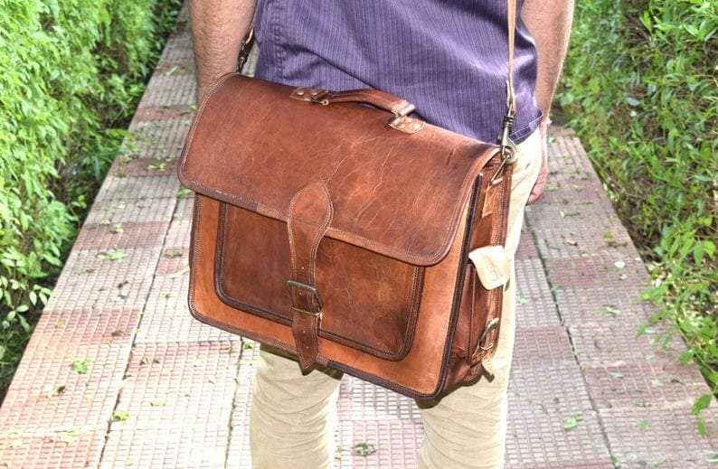 Vintage Large Leather Messenger Bag Classy Leather Bags Bags