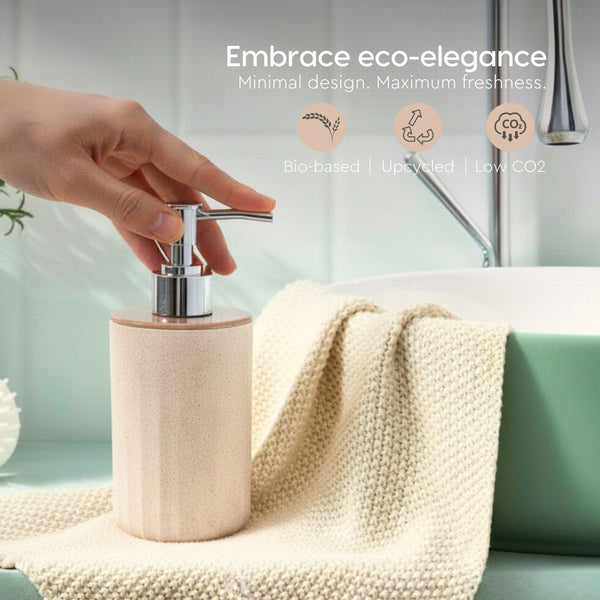 Earth Friendly Bathroom Accessories For Home | Pack of 3 (Soap Holder, Toothbrush Holder, Soap Dispenser set)
