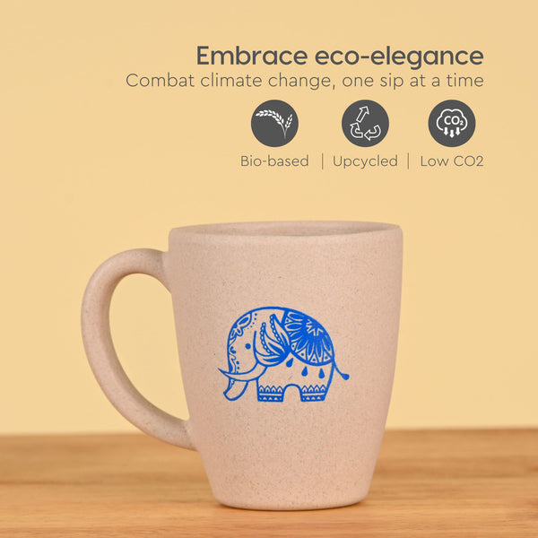 Earth Friendly Gifts | Elephant Printed Mug and Coasters Set of 2
