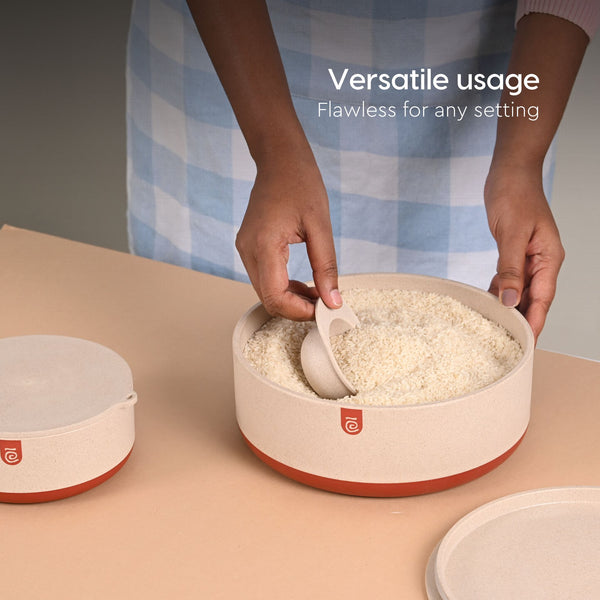 Earth Friendly Terravo Storage Containers For Kitchen | 2200 ml, 1200ml, 600ml