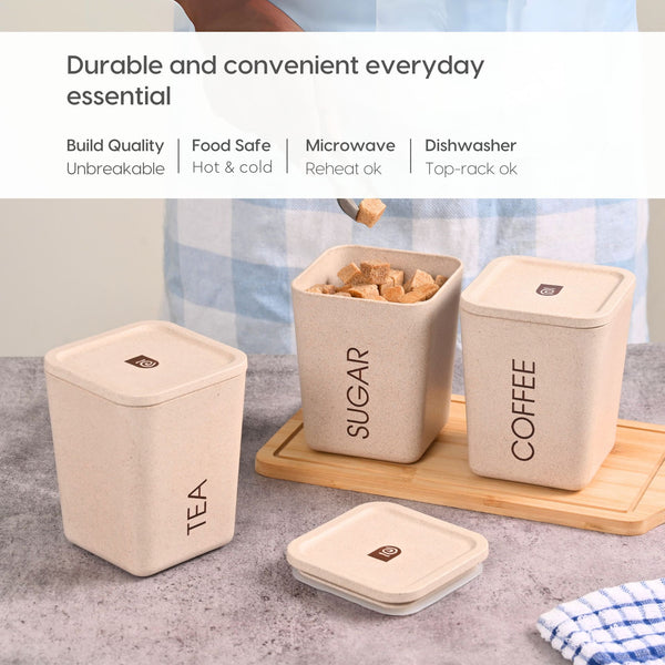 Earth Friendly Kitchen Storage Jars & Containers | Set of 3