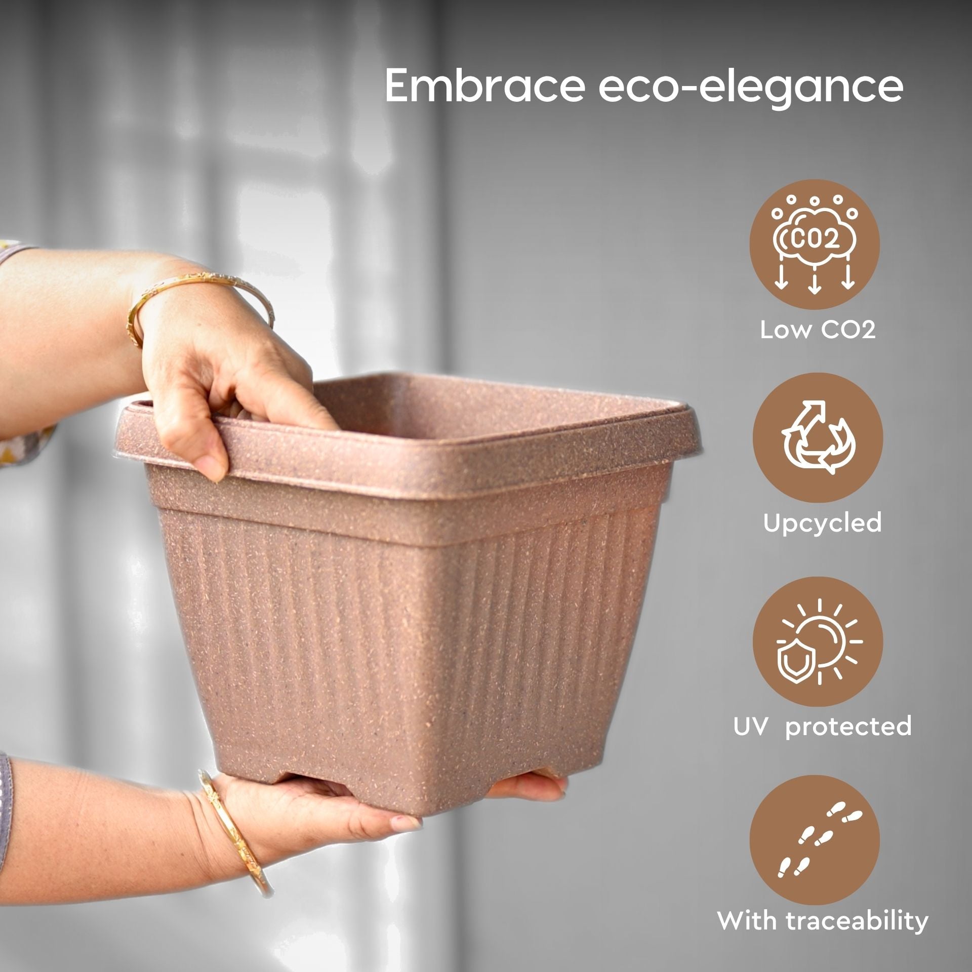 Earth Friendly Planters Bella Square image 4