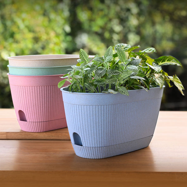 Eha Earth Friendly Eva 11.5 inch Pack of 4 | Self Watering Pots for Plants