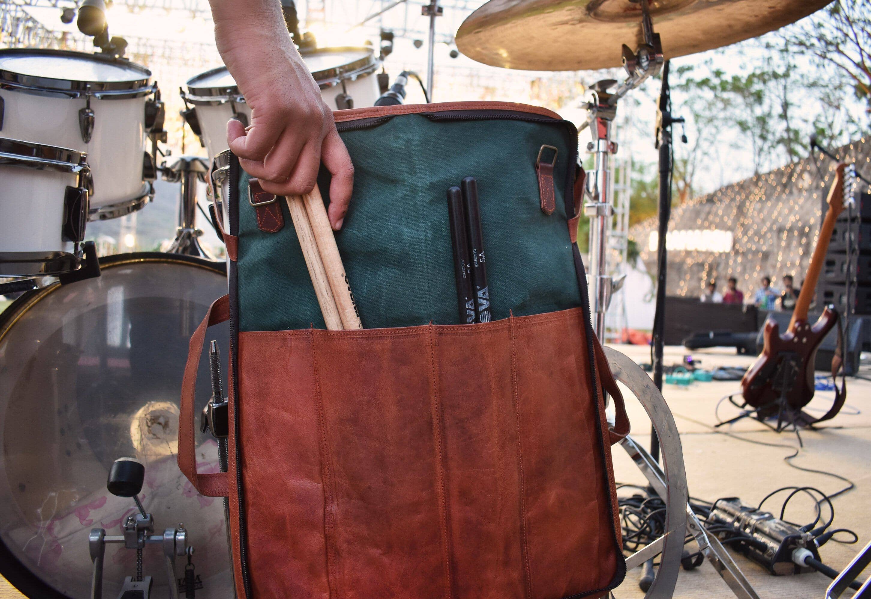 Genuine Vintage Leather Drumstick Bag Classy Leather Bags Bags