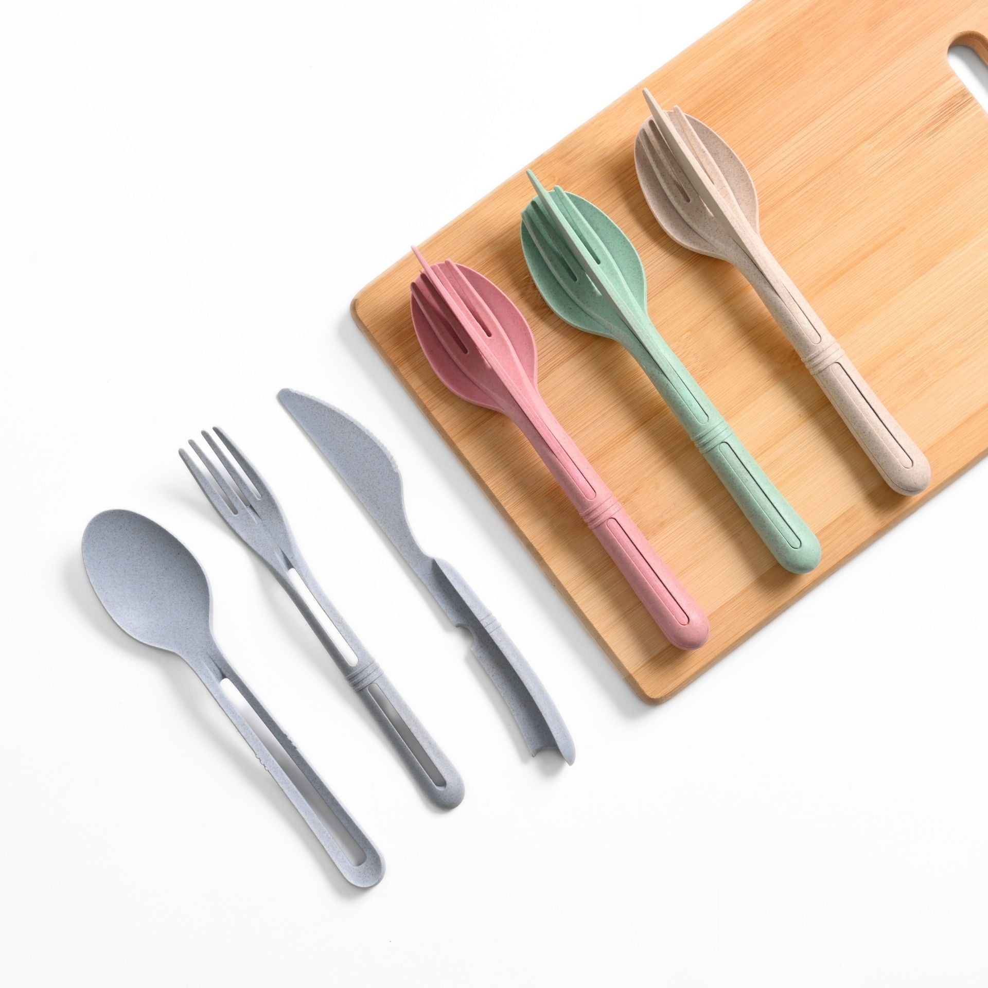 Earth Friendly Small Cutlery Set for Dining Table | Travel Cutlery for Kids Set of 4