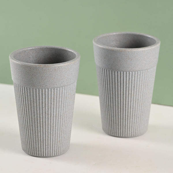 Earth Friendly Unbreakable Lassi Tumbler Drinking Glass Set of 2 | 350 ml