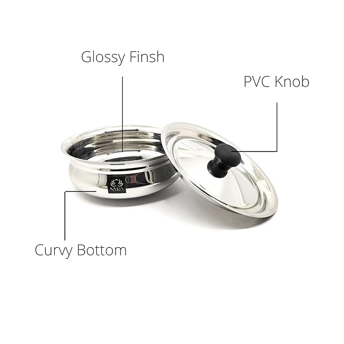 feature of Stainless Steel Biryani Handi with Lid and PVC Knob 
