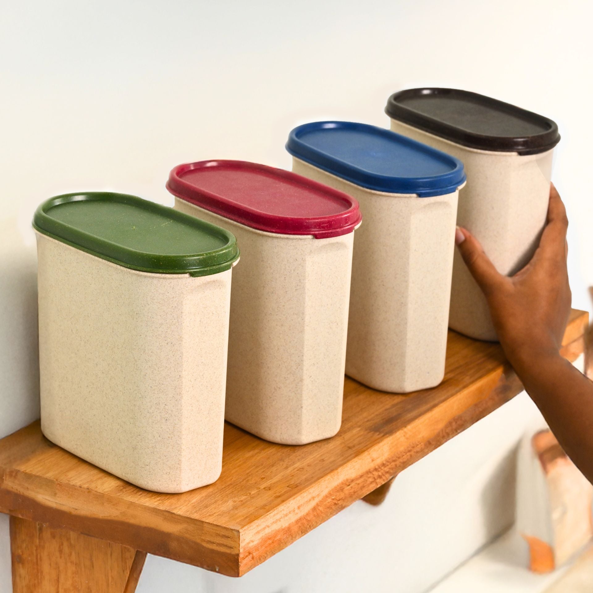 Eha Earth Friendly Storage Containers For Kitchen With Lid | 1800 ml Set of 4 Kitchen Containers