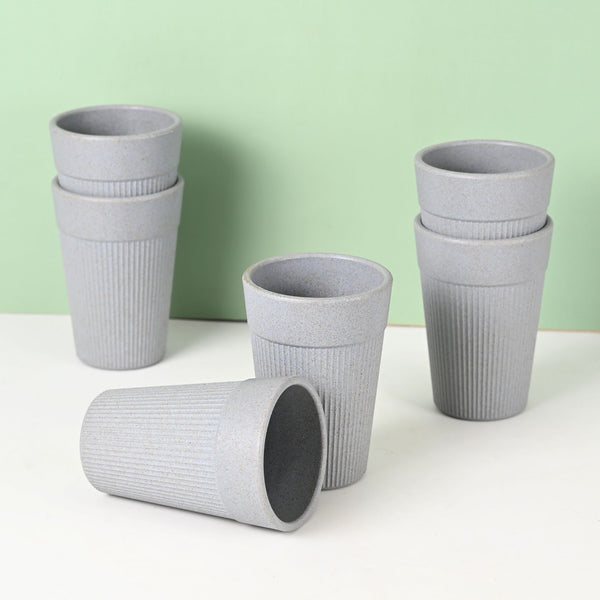 Earth Friendly Unbreakable Lassi Tumbler Drinking Glass Set of 6 | 350 ml