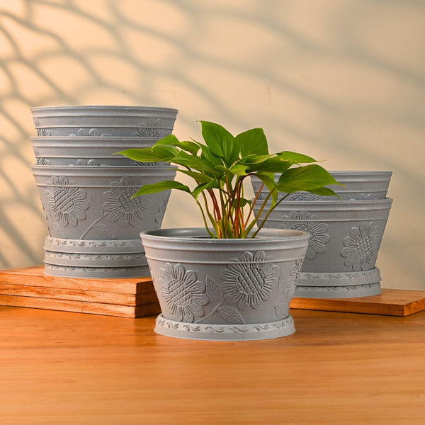 Earth Friendly Nile Planter 9.5 inch Pots for Plants | Bamboo Based Plant Pots