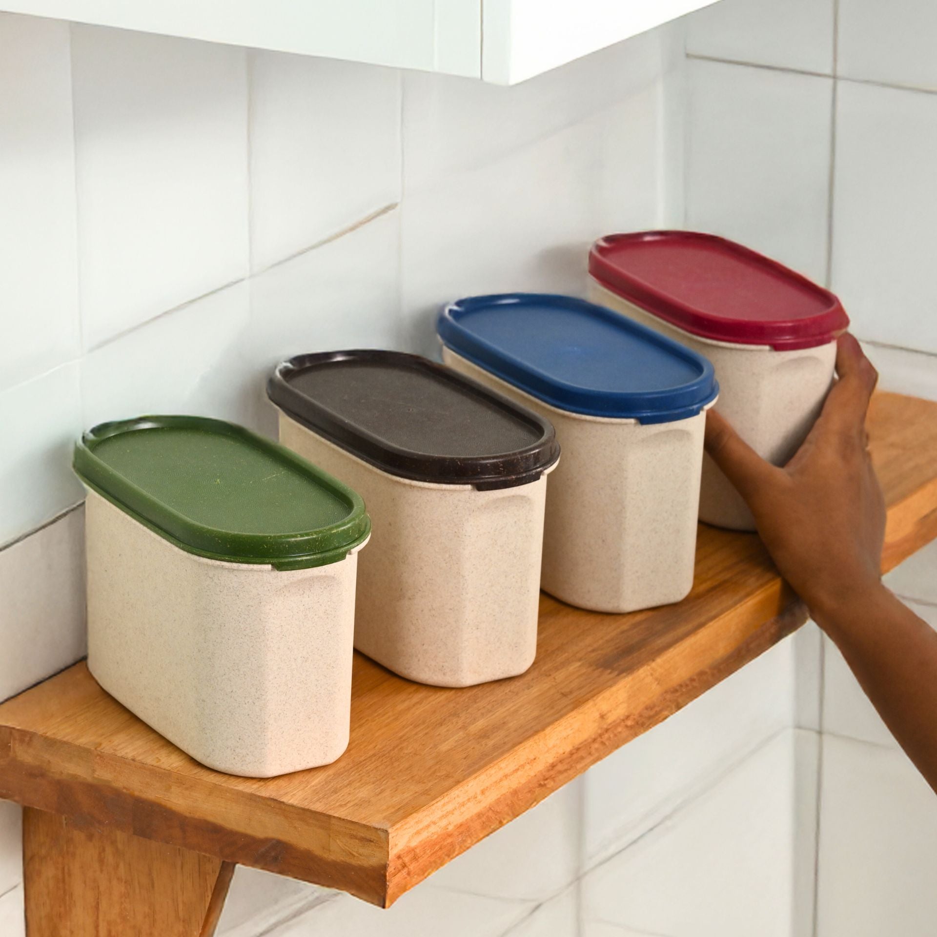 Eha Earth Friendly Storage Containers For Kitchen With Lid | 1200 ml Set of 4 Kitchen Containers
