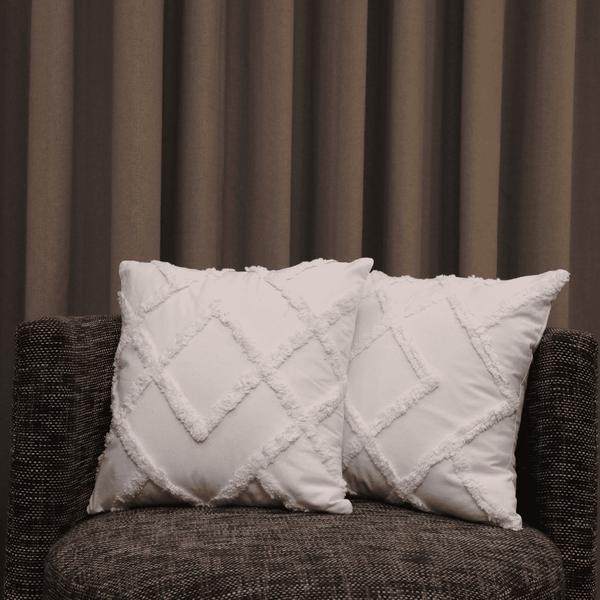 Diamond Ivory Tufted Cushion Cover