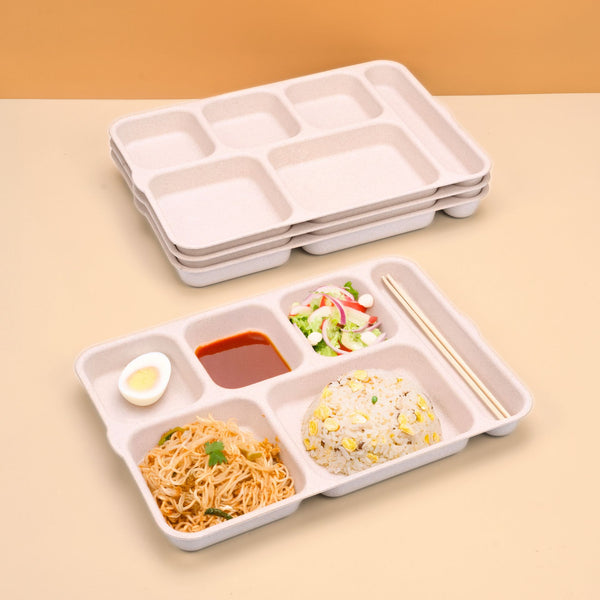 Eha Earth Friendly 6 Partition Plates | Plate Set of 4