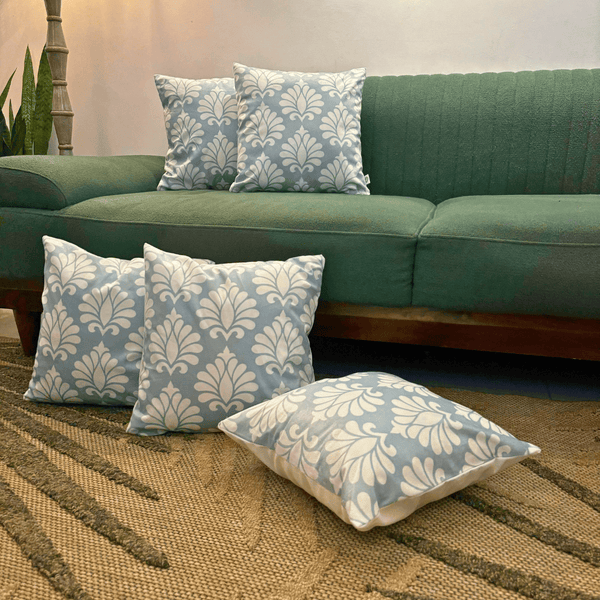 Ornate Festive Damask Velvet Cushion Cover