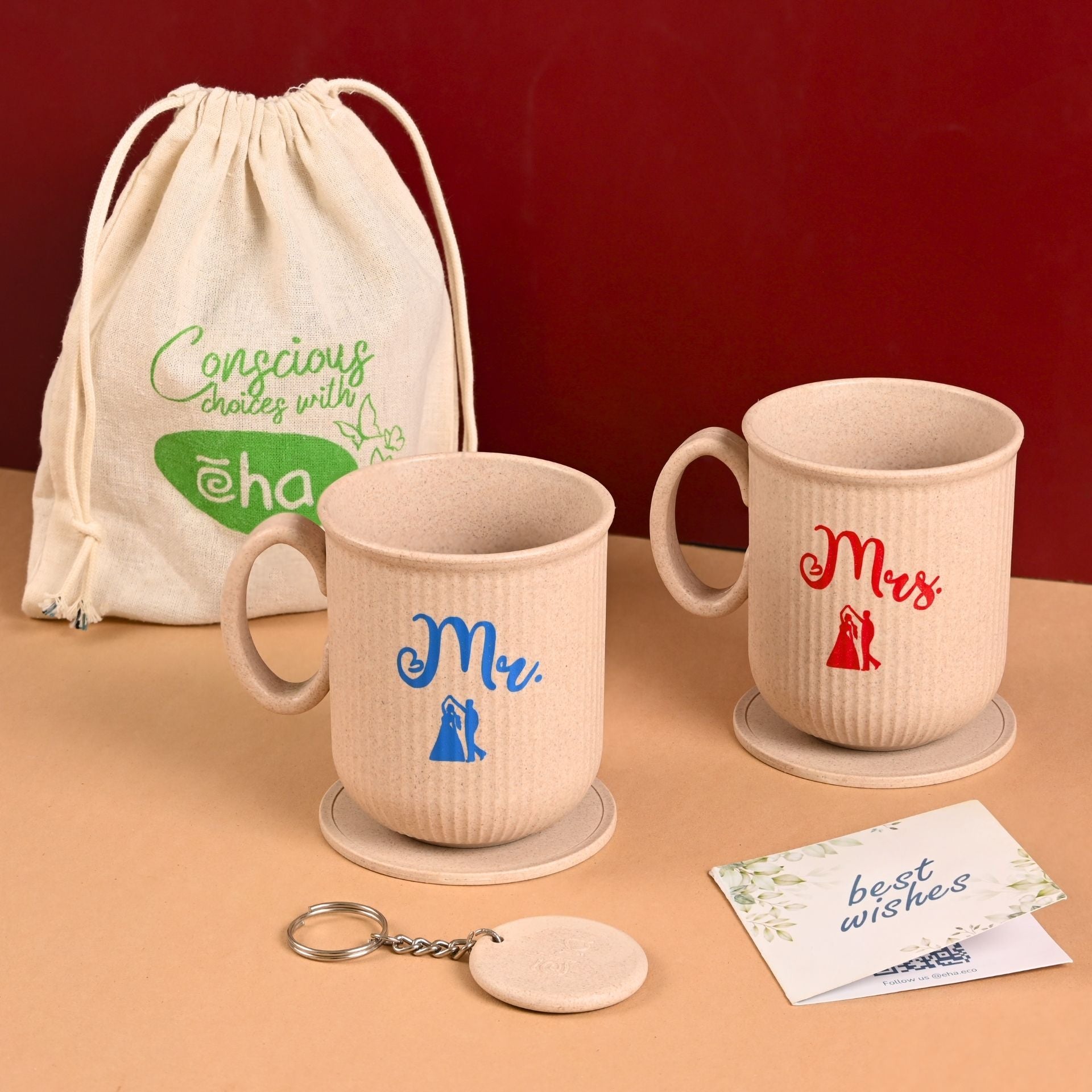 Earth Friendly Mr & Mrs Statement Coffee Mugs | Set of 2