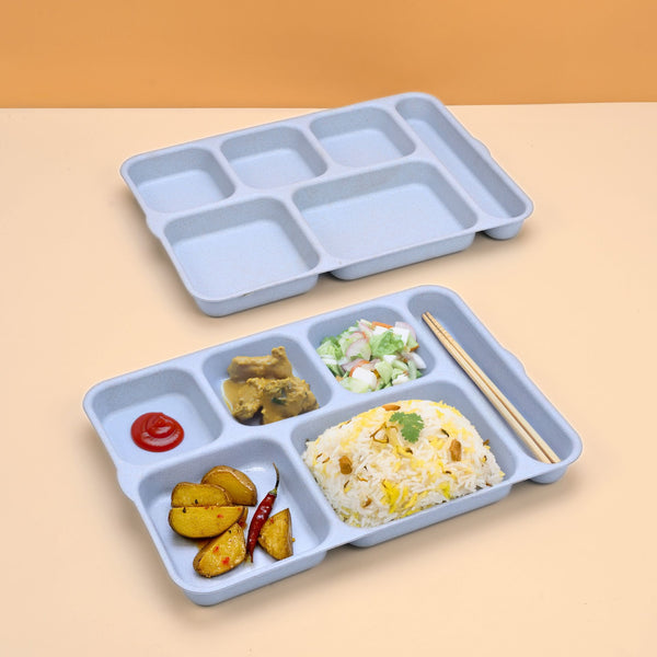 Eha Earth Friendly 6 Partition Plates | Plate Set of 2