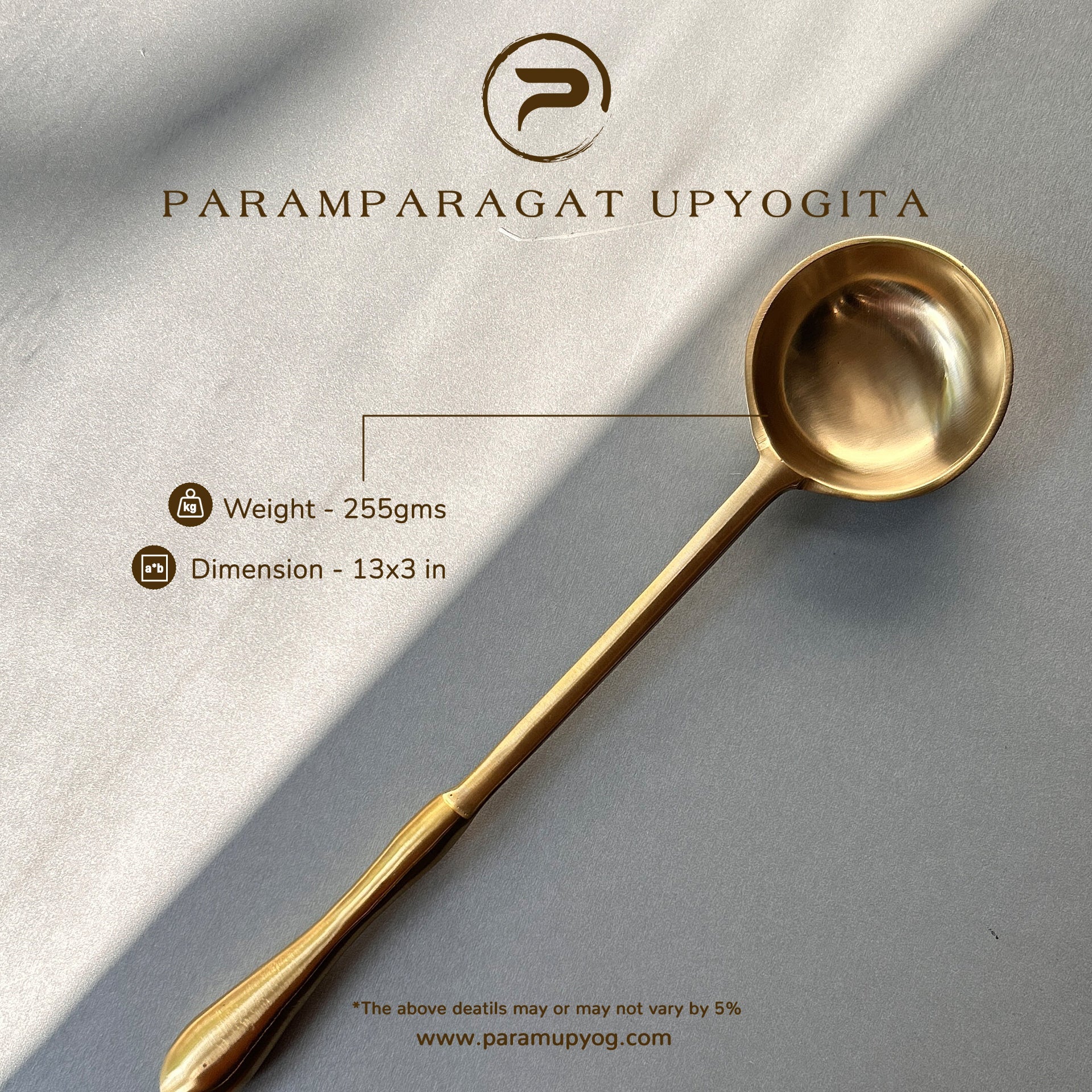 Paramparagat Upyogita Brass Kitchenmate Essential Ladles (Set of 4)