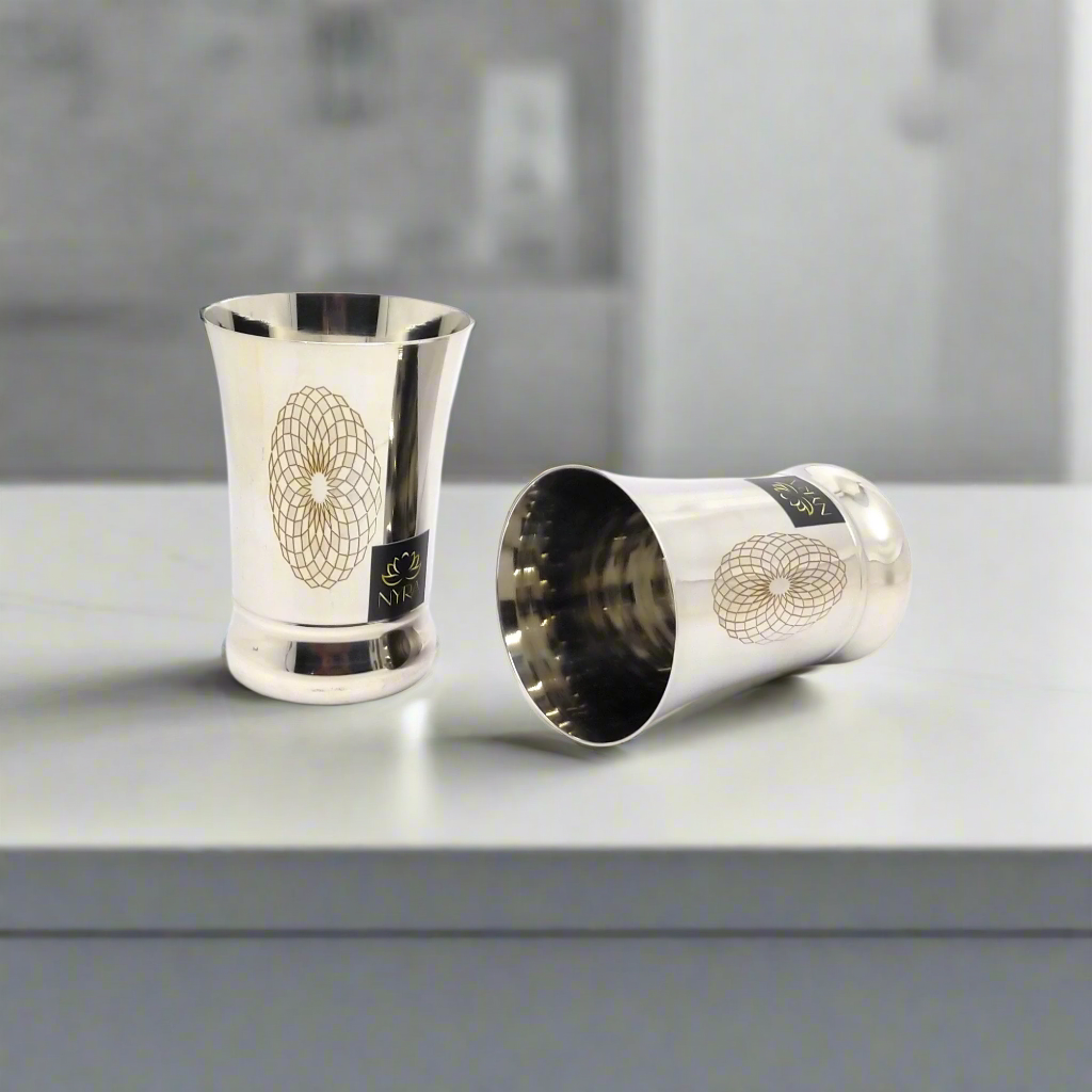 Stainless Steel Heavy Gauge Glass/Tumbler with Permanent Laser Design