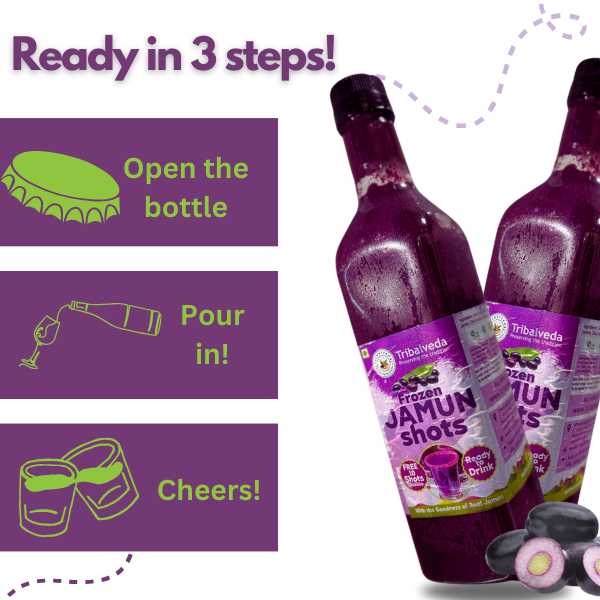 Frozen Jamun Shots 1L - 100% Pure