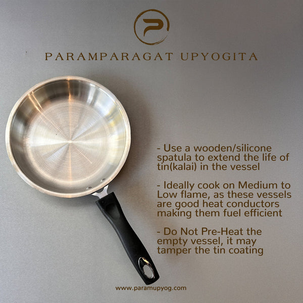 Paramparagat Upyogita Chaitanya Brass Frying Pan 1 Liters