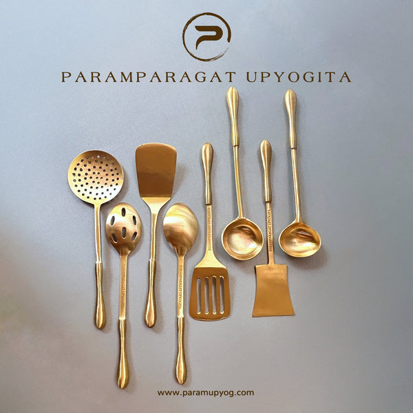 Paramparagat Upyogita Brass Flat Spatula / Turner