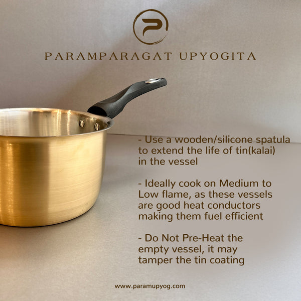 Paramparagat Upyogita Chaitanya Brass Saucepan 2 Liters